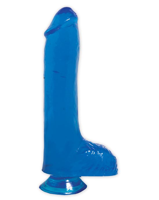 Basix 8 Inch Dong W Suction Blue