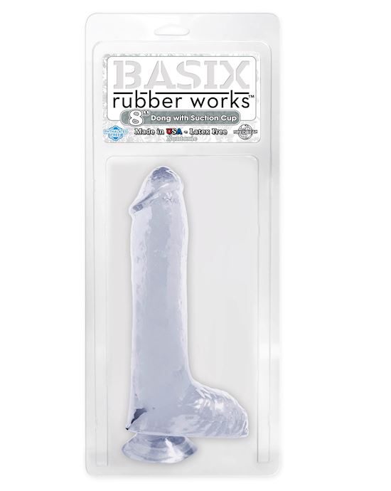 Basix 8 Inch Dong W Suction Clear