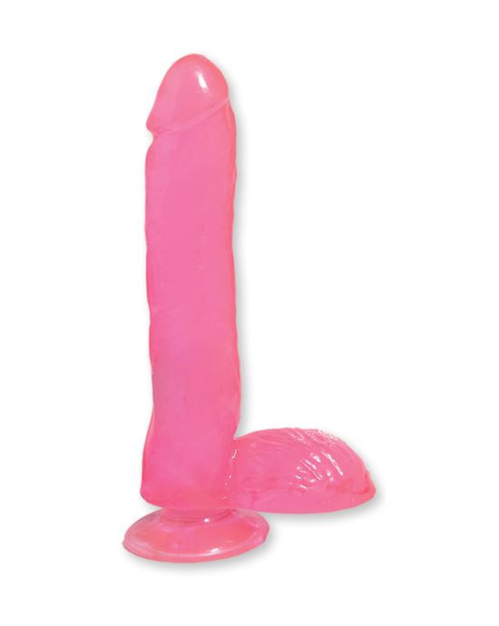 Basix 9 Inch Dong W Suction Cup Pink