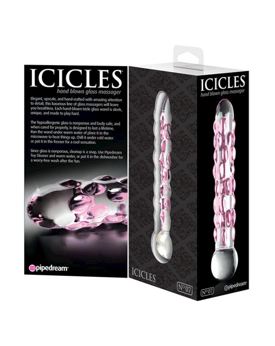 Icicles Hand Blown Glass Massager No 7
