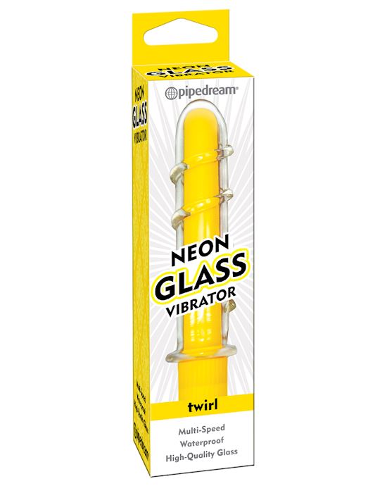 Neon Glass Vibrator Yellow