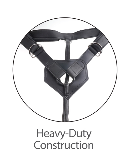 King Cock Strap-on Harness W 7 Inch Two Cocks One Hole