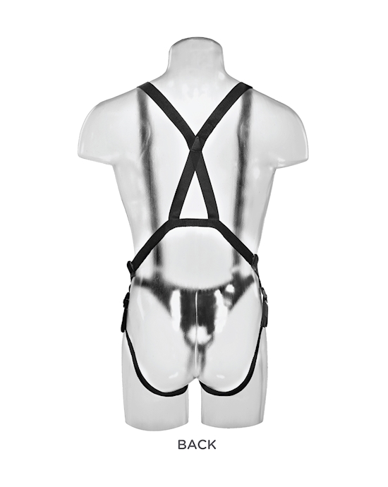 King Cock 11 Inch Two Cocks One Hole Strap-on Suspender System