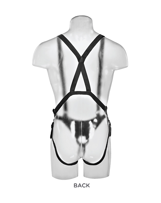King Cock 11 Inch Two Cocks One Hole Hollow Strap-on Suspender System