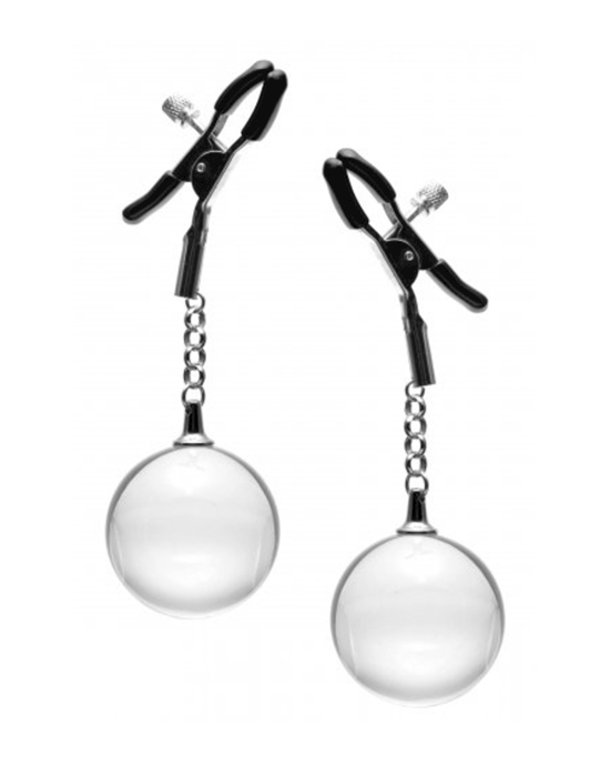 Spheres Adjustable Nipple Clamps with Weighted Orbs