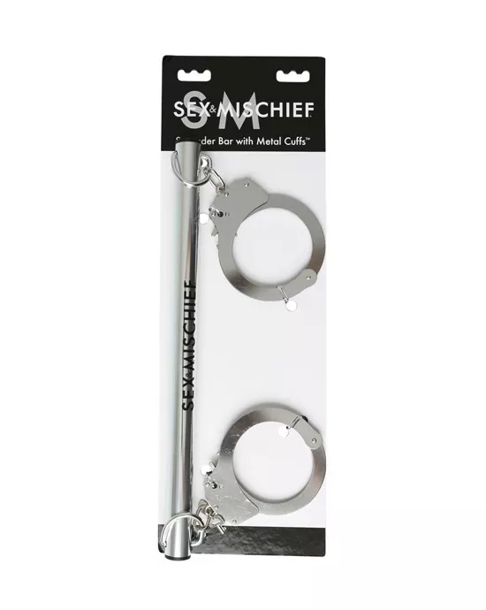 Sex and Mischief Spreader Bar with Metal Cuffs