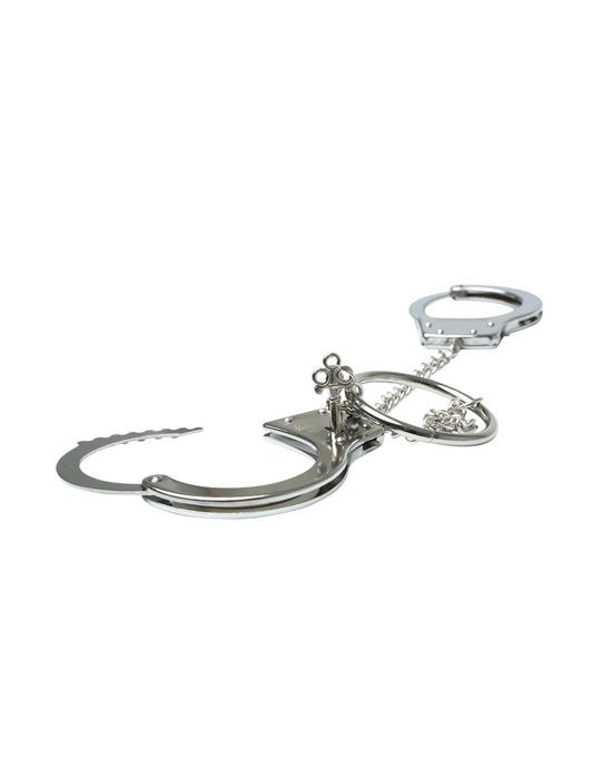 Sex and Mischief Ring Metal Handcuffs