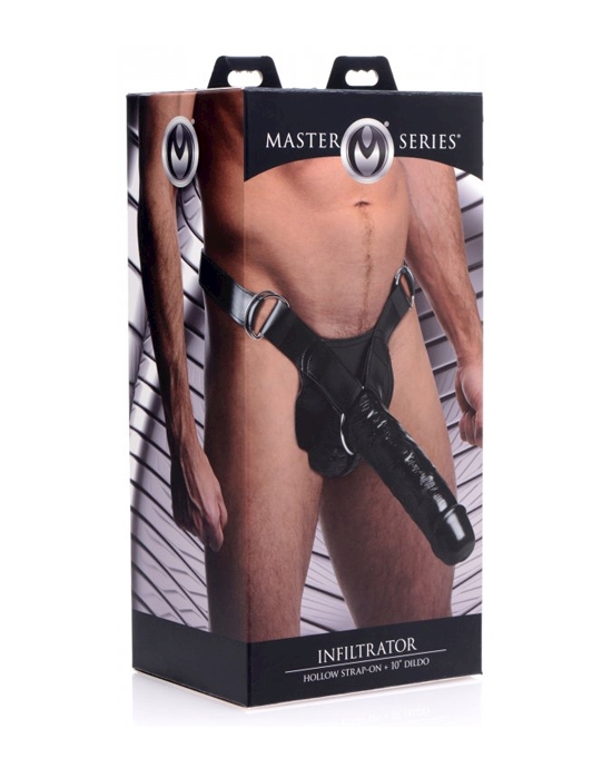 Infiltrator Hollow Strap-on With 10 Inch Dildo