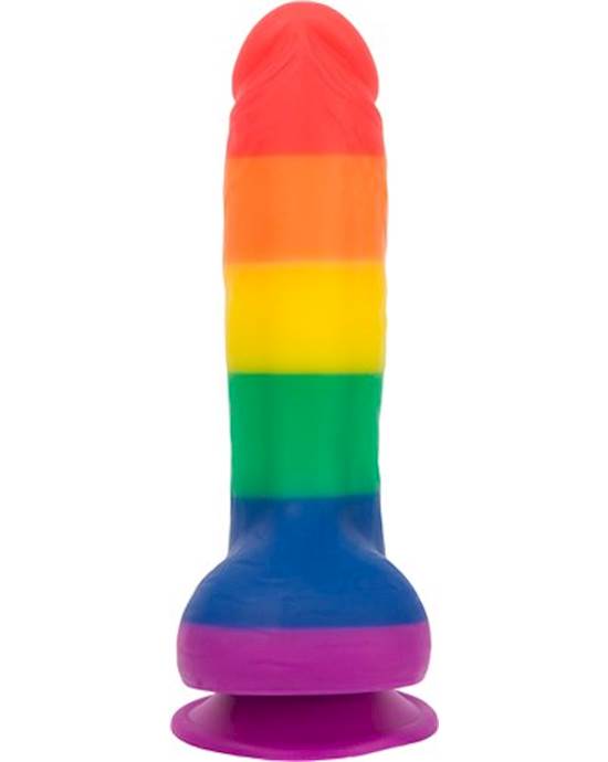 Justin Rainbow 8 Inch Dong With Balls