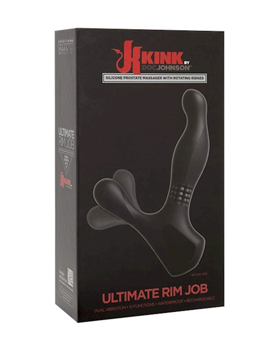 Kink Silicone Prostate Massager With Rotating Ridges