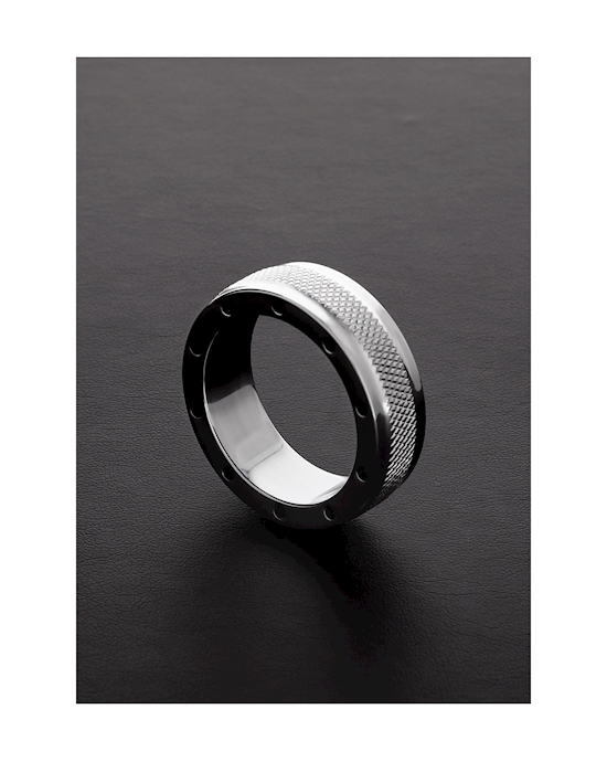 Cool & Knurl Cock Ring - (15x50mm)