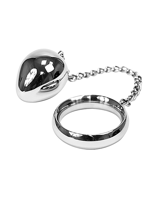 Donut Cock Ring & Chain Anal Egg - (40/30mm)