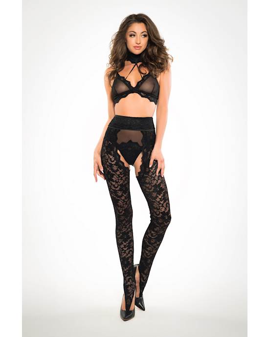 Adore Freya Lace Chaps With Panty And Bra