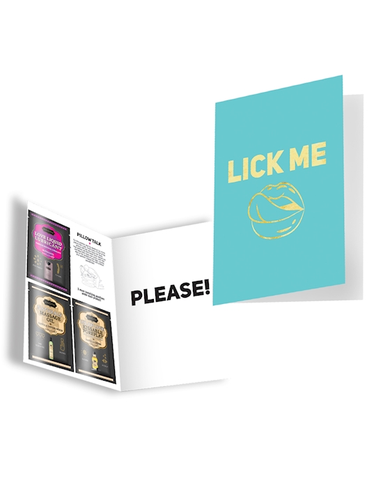 LICK MEPLEASE GREETING CARD