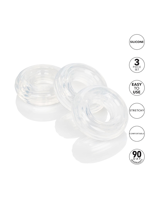 Set Of 3 Silicone Stacker Rings