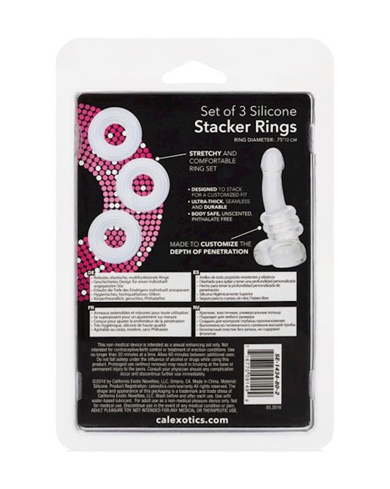 Set Of 3 Silicone Stacker Rings