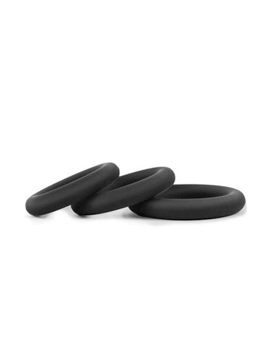 Hombre Snug Fit Silicone Thick Cock Rings 3 Pack