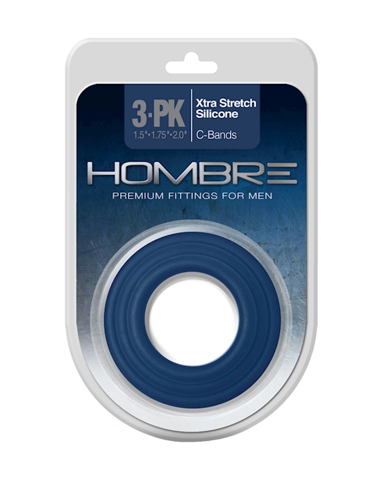 Hombre Xtra Stretch Silicone C-bands 3 Pack