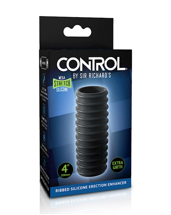 Control by Sir Richards Ribbed Silicone 4 Inch Enhancer