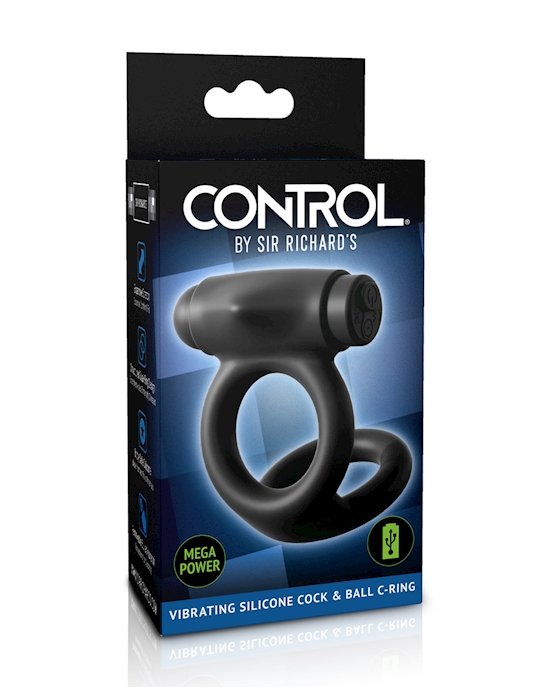 Control by Sir Richards Vibrating Silicone Cock and Ball Ring