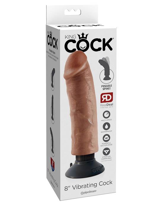 King Cock 8 Inch Vibrating Cock