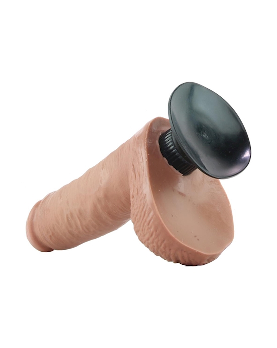King Cock  8 Inch Vibrating Dildo With Balls