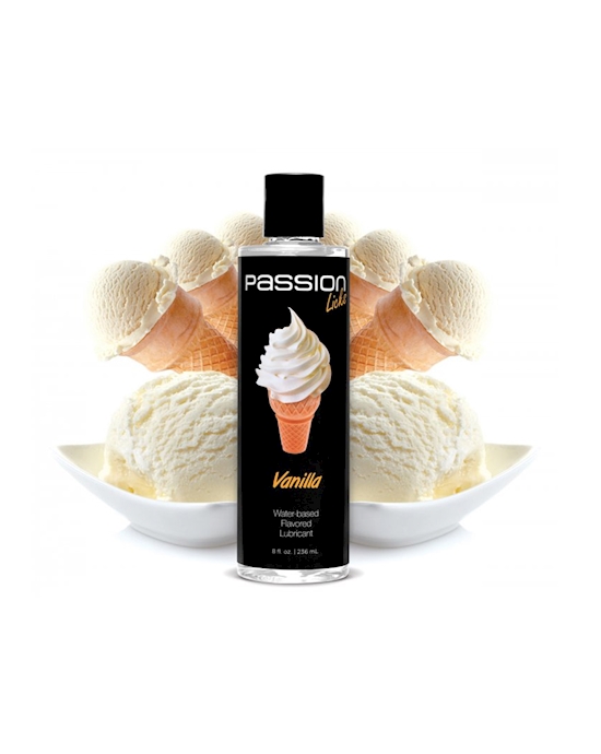 Passion Licks Vanilla Flavoured Lubricant 8 Oz