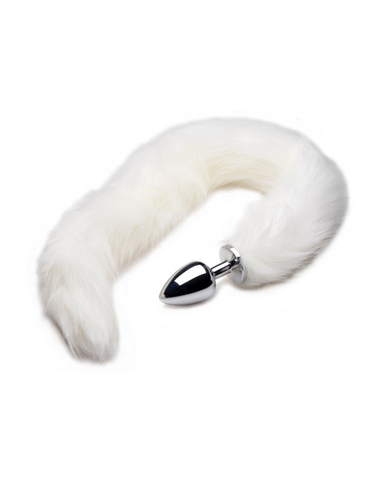 Extra Long Arctic Mink Tail Anal Plug