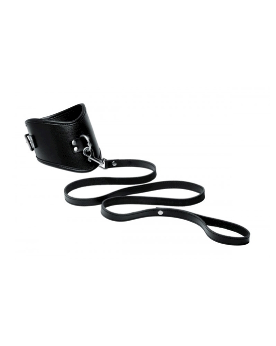 Leather Posture Collar With Leash
