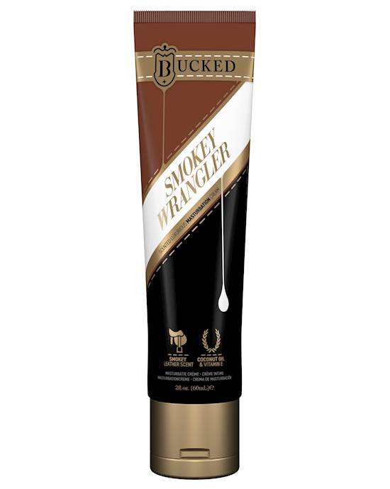 Bucked Smokey Wrangler Masturbation Cream - Leather (60ml)