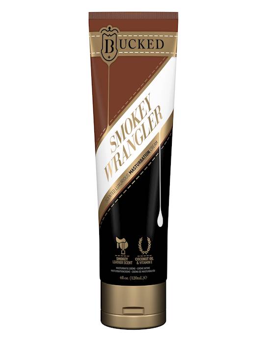 Bucked Smokey Wrangler Masturbation Cream - Leather (120ml)