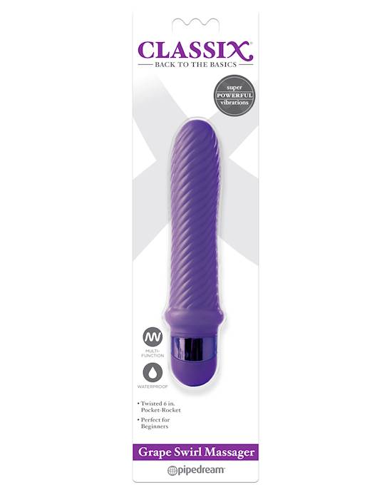 Classix Swirl Multispeed Massaging Pocket Rocket