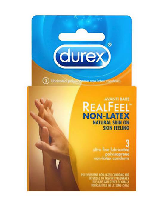 Durex Avanti Bare RealFeel NonLatex Condoms 3 Pack