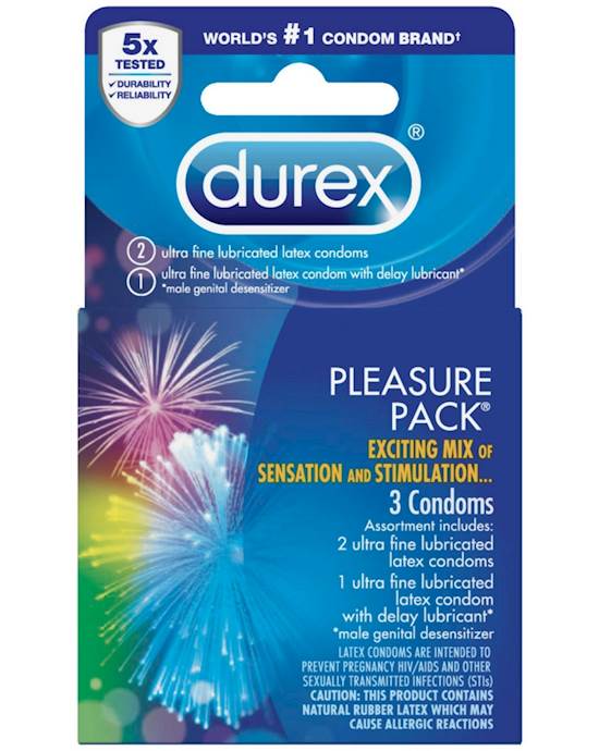 Durex Pleasure Pack Condoms 3 Pack