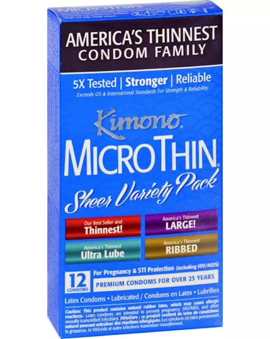 Kimono Microthin Sheer Variety Pack  12 Pack