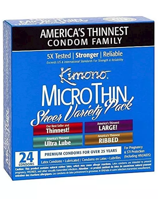 Kimono Microthin Sheer Variety Pack  24 Pack
