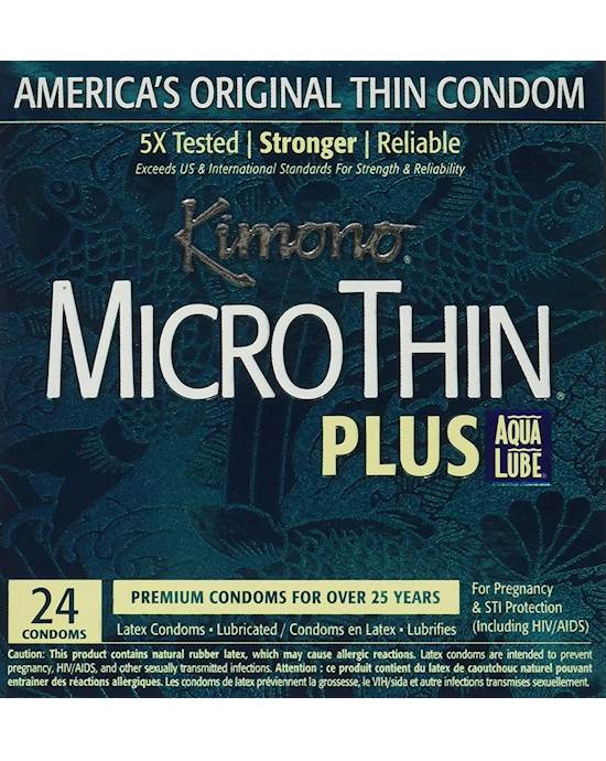 Kimono Microthin Ultra Lubricated with Aqua Lube  24 Pack