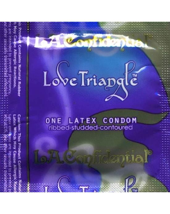 Caution Wear L A Confidential Love Triangle Condoms - 1000 Pack