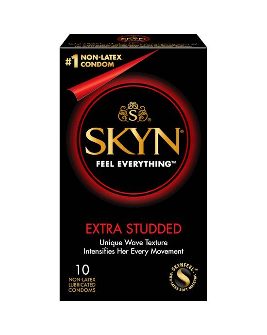Lifestyles Skyn Extra Studded Condoms 10 Pack