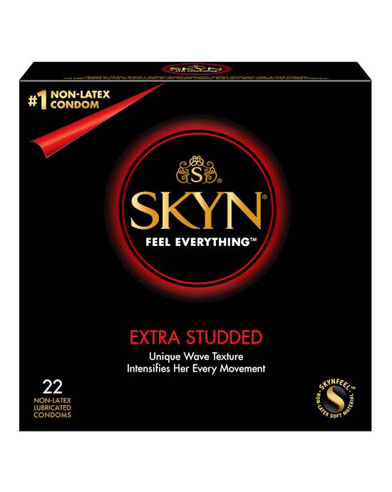 Lifestyles Skyn Extra Studded Condoms 22 Pack