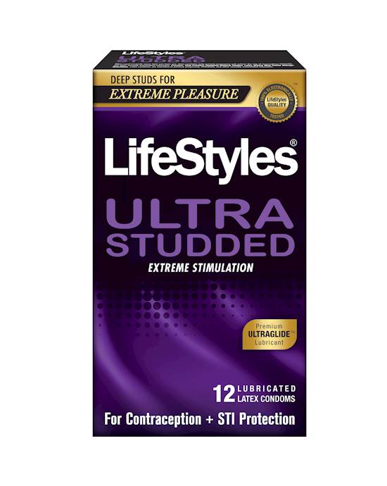 Lifestyles Ultra Studded Condoms 12 Pack