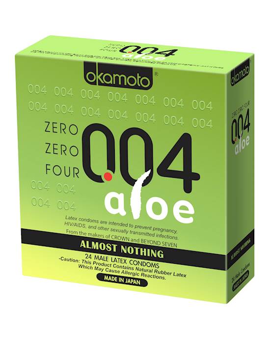 Okamoto 004 Aloe Condoms - 24 Pack