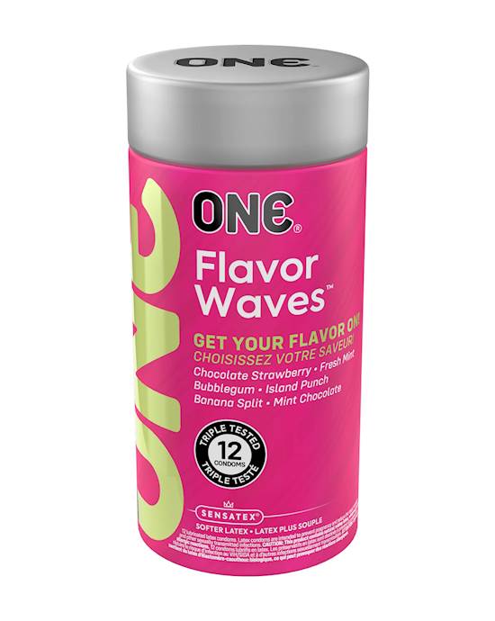 One Flavor Waves Condoms 12 Pack