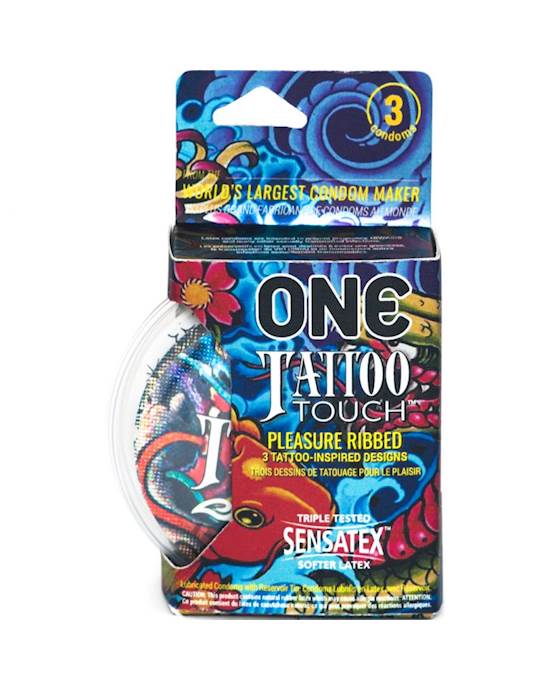 One Tattoo Touch Condoms 3 Pack