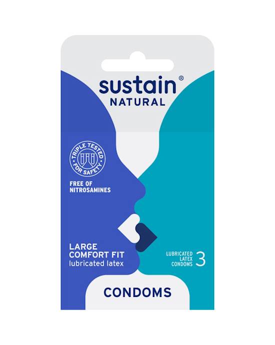 Sustain Comfort Fit Condoms 3 Pack