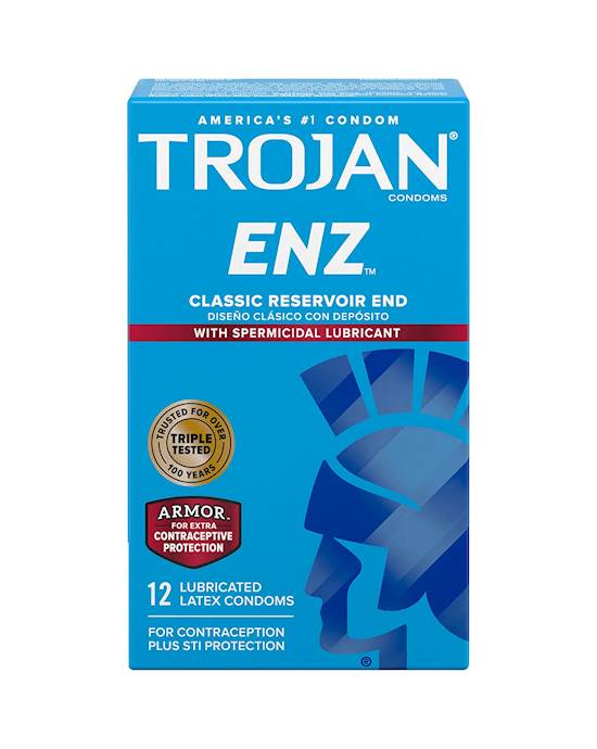 Trojan Enz Spermicidal - 12 Pack