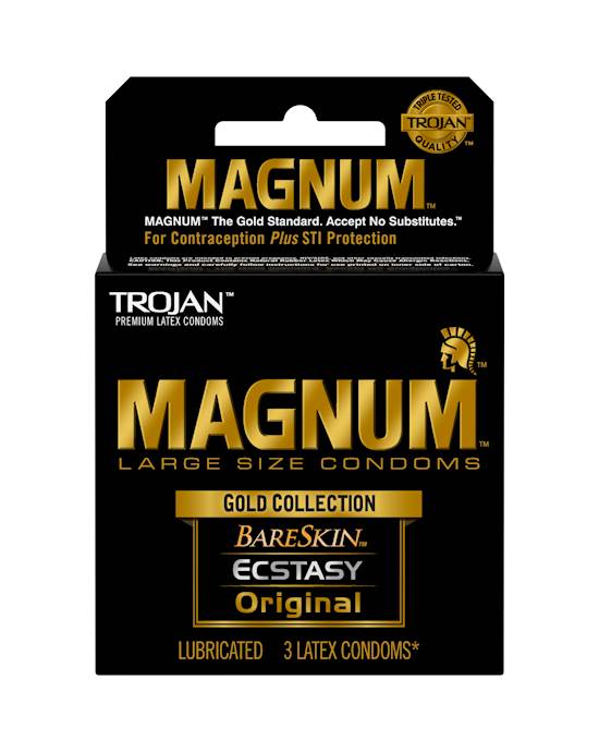 Trojan Magnum Gold Collection Condoms 3 Pack