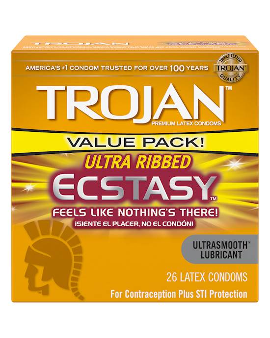 Trojan Ultra Ribbed Ecstasy - 26