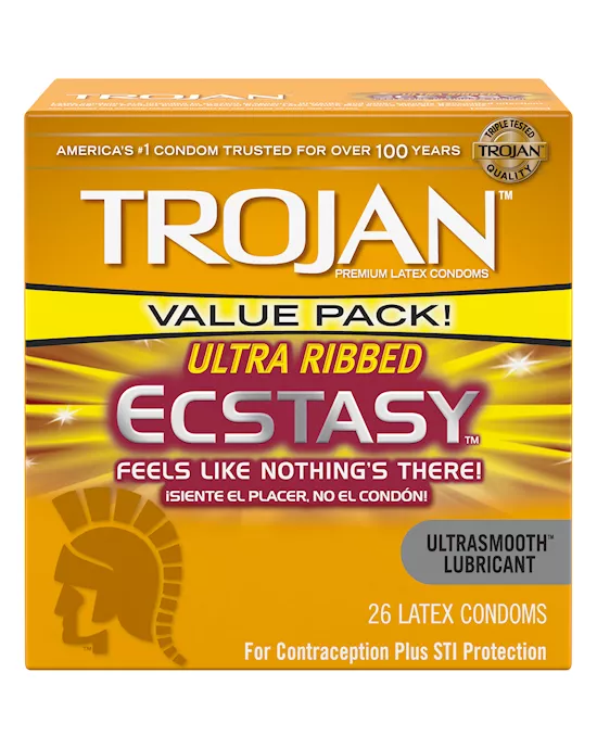 Trojan Ultra Ribbed Ecstasy  26