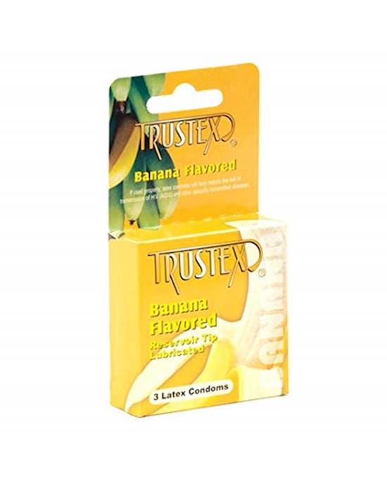 Trustex Banana Flavoured Condoms 3 Pack